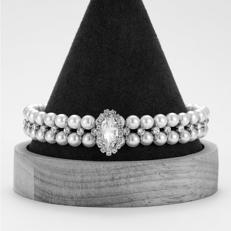ETHIN Pet Dog Diamond Necklace Collar Puppy Pearl Collar Cat Wedding Luxury Collars Rhinestone Necklace For Pet Dogs Cats