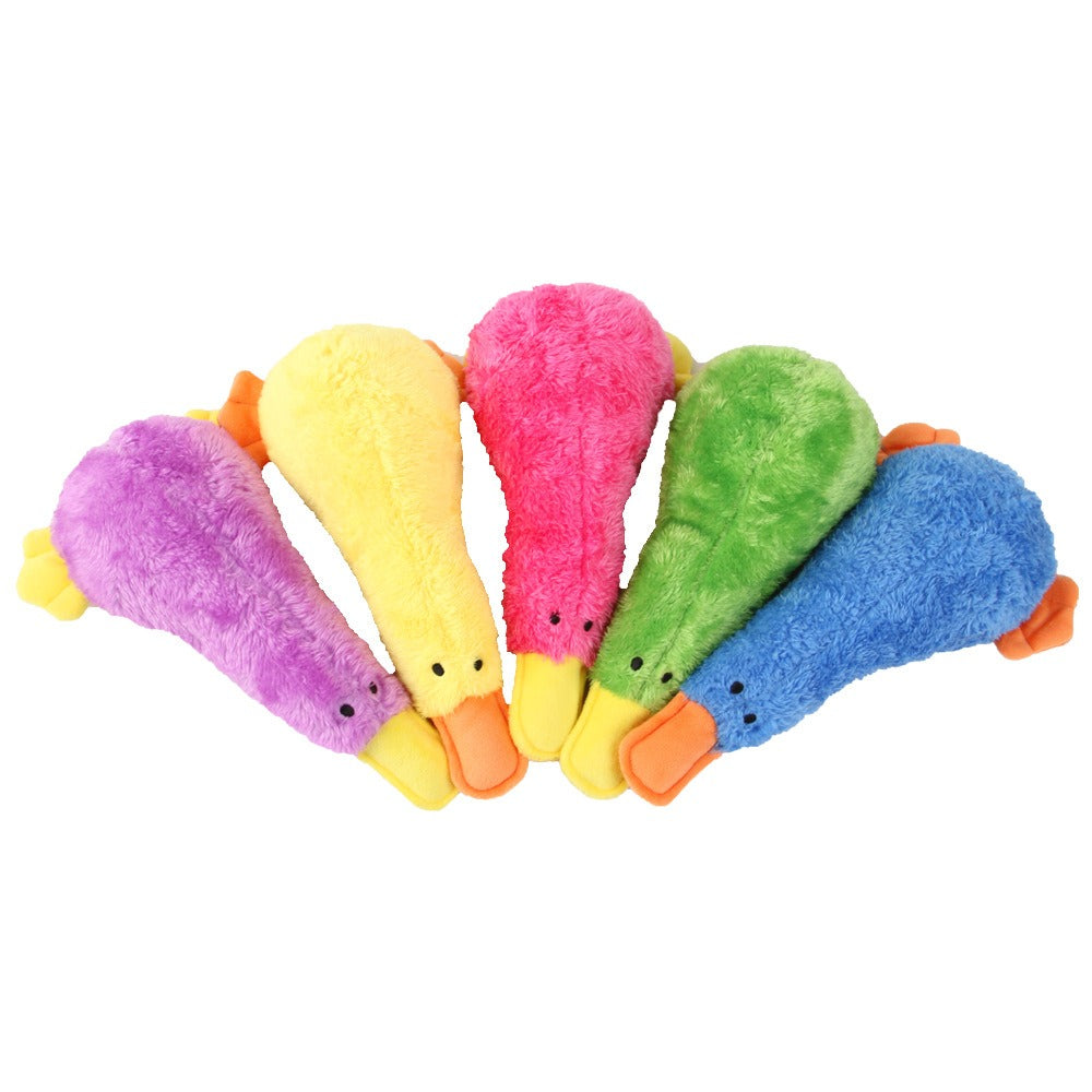 Pet Plush Soundmaking Toy Dog Bites Duck to vent Cartoon Wing less Bird Toy
