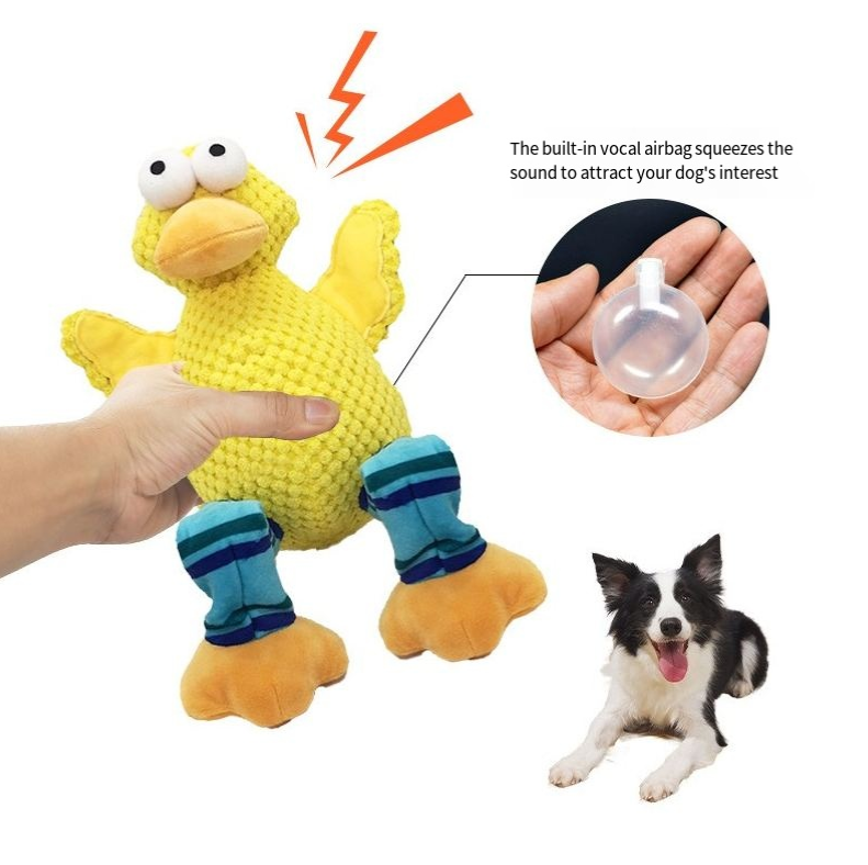 Pet Plush Toy Dog Teeth Grinding and Bite Resistant Cute Animal Voice Dog Toy