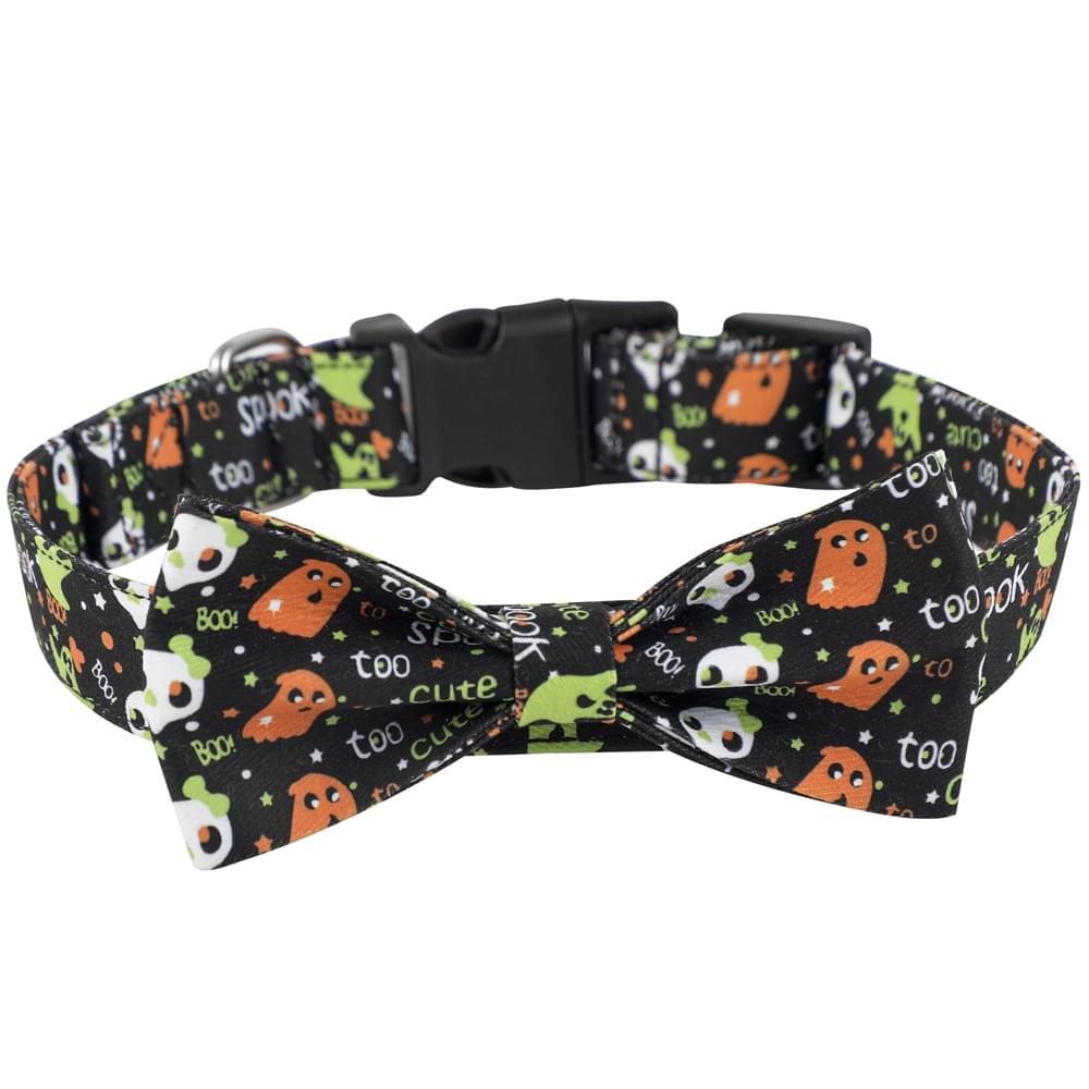 Spider Pumpkin Dog Collar Bowknot Ghost Festival Jewelry Halloween Pet Collar