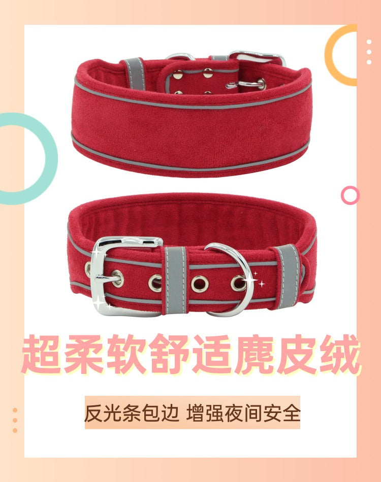 Reflective Dog Collar Shiny Rhinestone Pet Collar Medium sized Dog Chain Soft and Comfortable Walking Rope