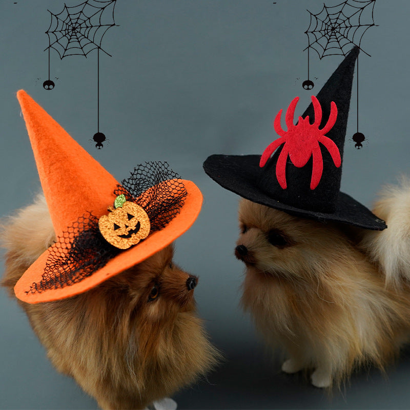 Pet Dog Cat Halloween Hat Creative Pumpkin Devil Spider Costume for Pets