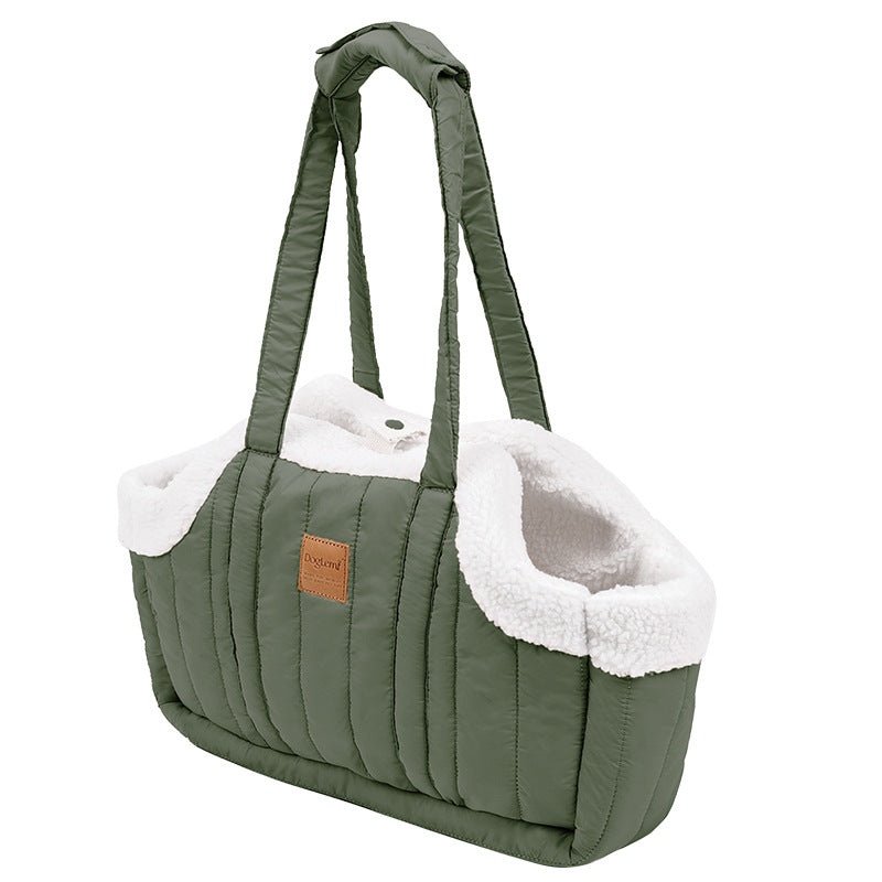 Pet Carrier Handheld Winter Thickened Portable Large Capacity Car Mount Sterilized Crossbody Bag for Dogs Outdoor Pet Bag