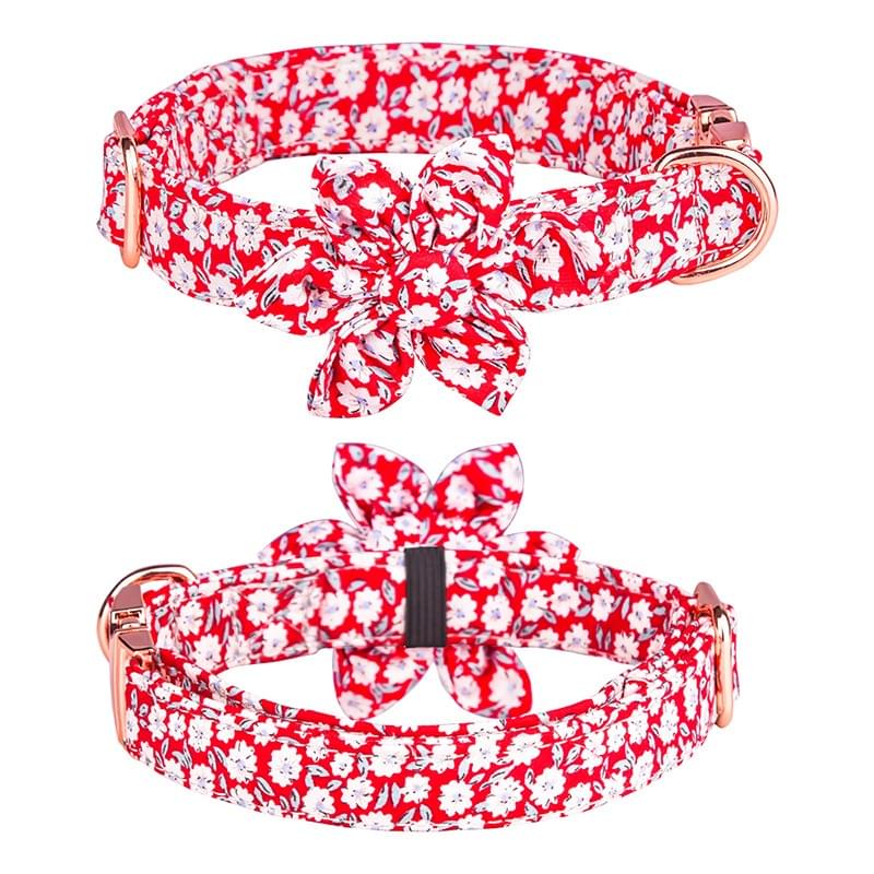 Sunflower Pet Collar Cotton Breathable Dog Collar Zou Ju Printed Neck Ring Pet Supplies