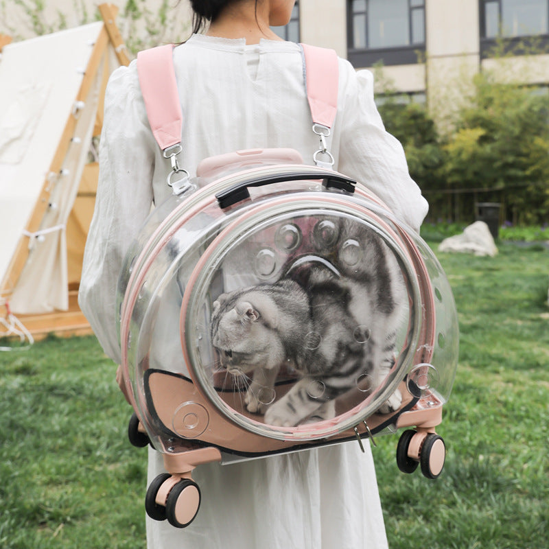 Pet Box Transparent Large Capacity Portable Pet Backpack Space Cabin Dog Luggage