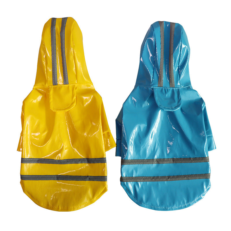 Pet Raincoat with Reflective Strips, Thickened Waterproof Raincoat for Small and Medium Dogs