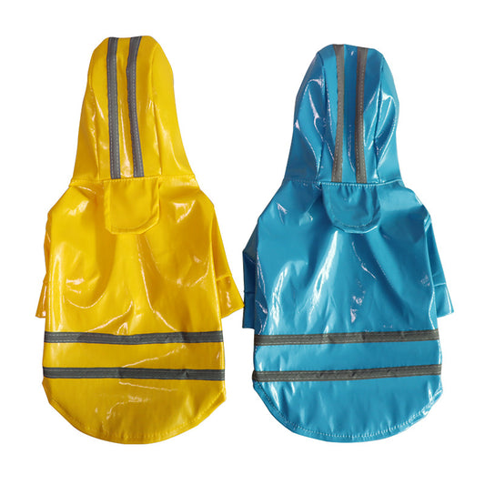 Pet Raincoat with Reflective Strips, Thickened Waterproof Raincoat for Small and Medium Dogs