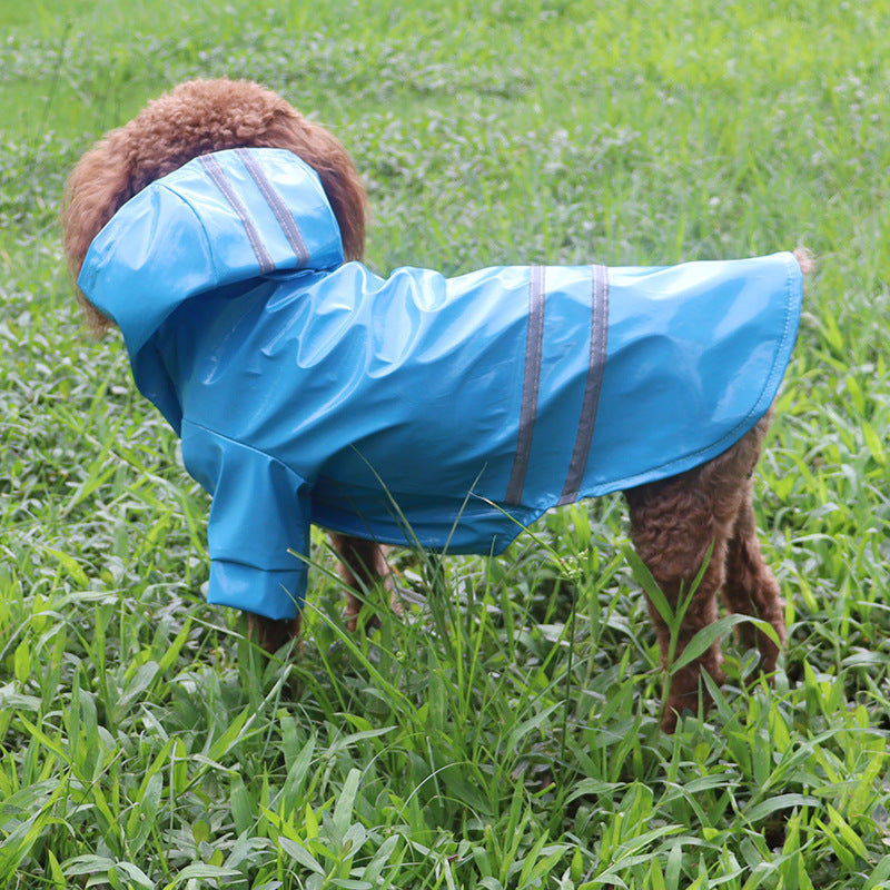 Pet Raincoat with Reflective Strips, Thickened Waterproof Raincoat for Small and Medium Dogs