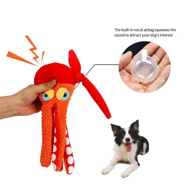 Pet plush toy octopus dog puzzle bite resistant sound toy octopus