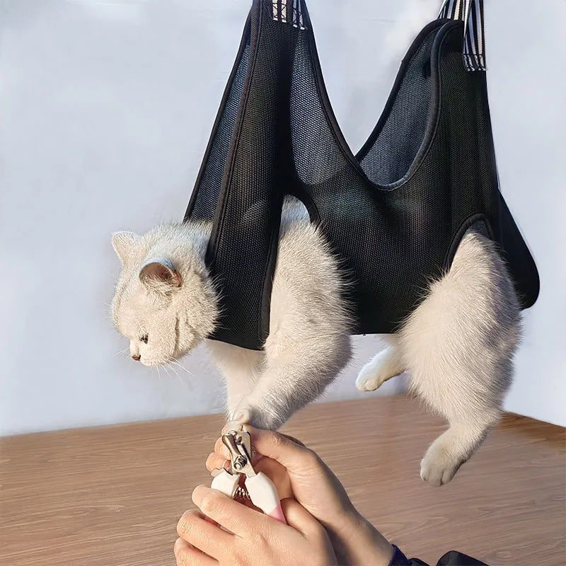 Pet Grooming Hammock for Cats and Dogs, Nail Trimming Bed, Small to Medium Size Pet Restraint Bag
