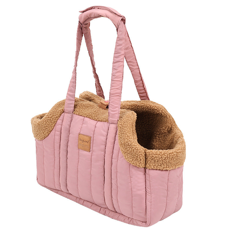 Pet Carrier Handheld Winter Thickened Portable Large Capacity Car Mount Sterilized Crossbody Bag for Dogs Outdoor Pet Bag