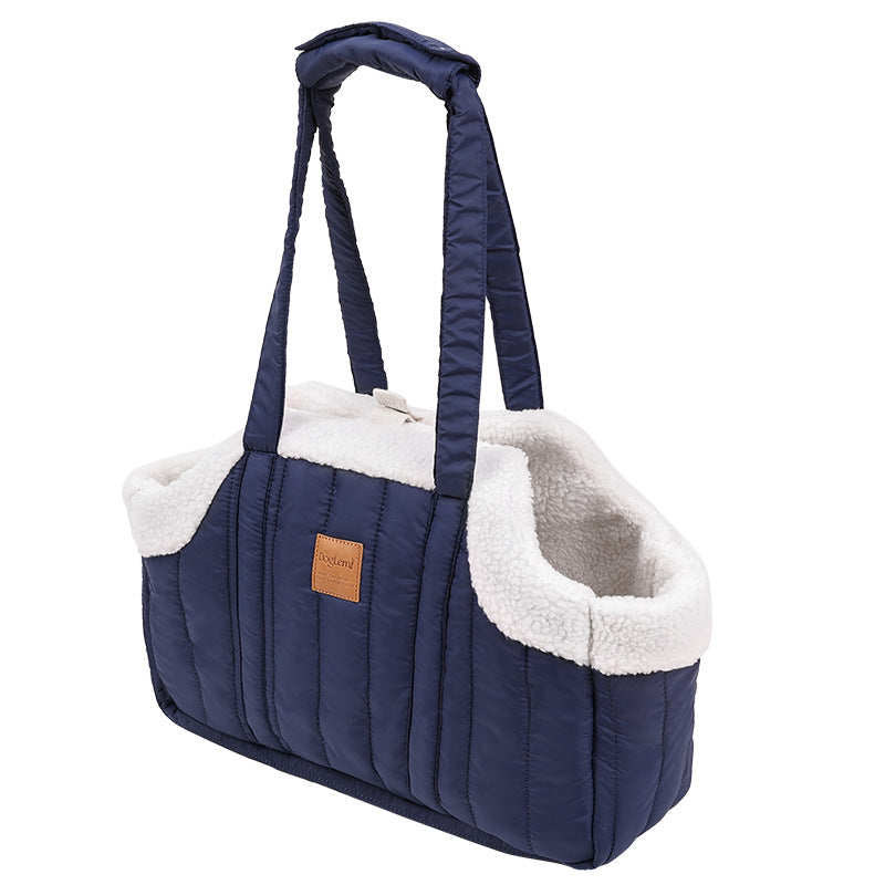 Pet Carrier Handheld Winter Thickened Portable Large Capacity Car Mount Sterilized Crossbody Bag for Dogs Outdoor Pet Bag