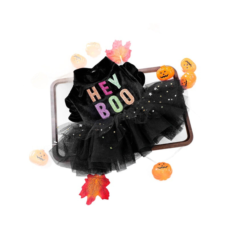 Pet Clothing for Small Dogs and Cats Halloween Princess Tulle Dress, Cute Outfit for Small Pets