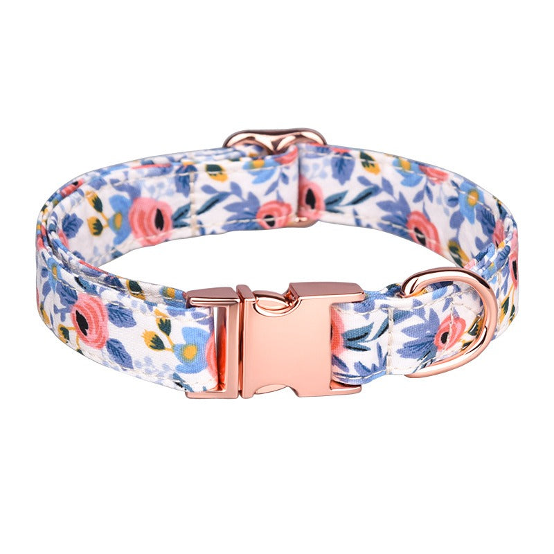 Sunflower Pet Collar Cotton Breathable Dog Collar Zou Ju Printed Neck Ring Pet Supplies