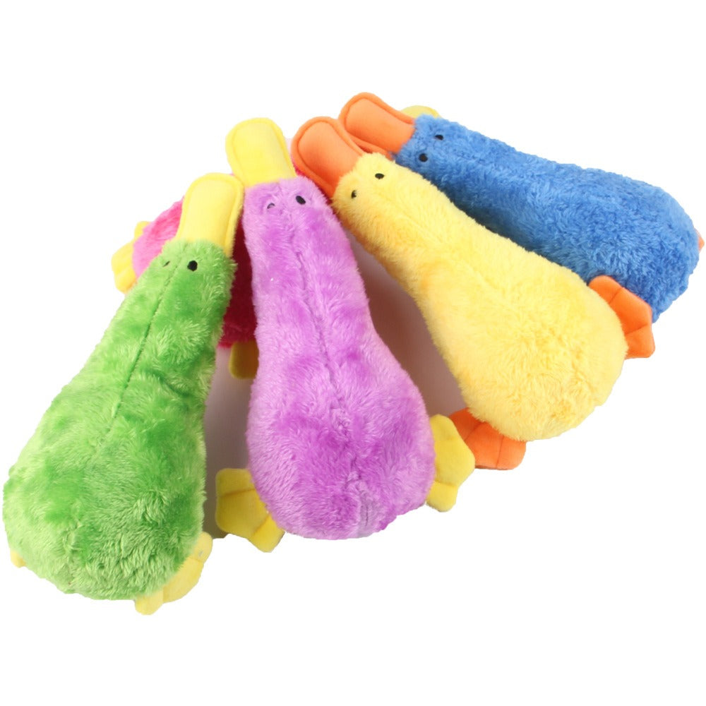 Pet Plush Soundmaking Toy Dog Bites Duck to vent Cartoon Wing less Bird Toy