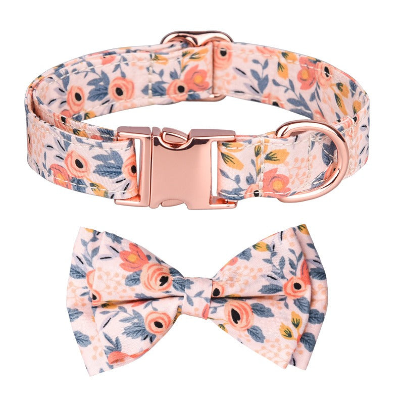 Sunflower Pet Collar Cotton Breathable Dog Collar Zou Ju Printed Neck Ring Pet Supplies
