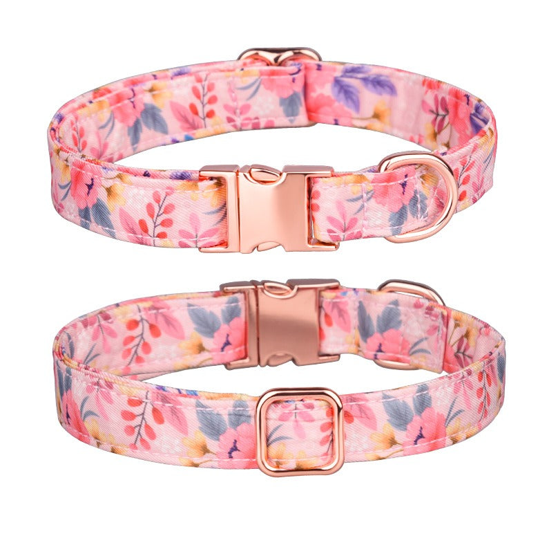 Sunflower Pet Collar Cotton Breathable Dog Collar Zou Ju Printed Neck Ring Pet Supplies