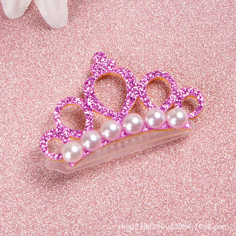 New Pet Products Cat Frog Clip Crown Pearl Head Teddy Pet Head Flower Hair Clip Pet Products Headwear