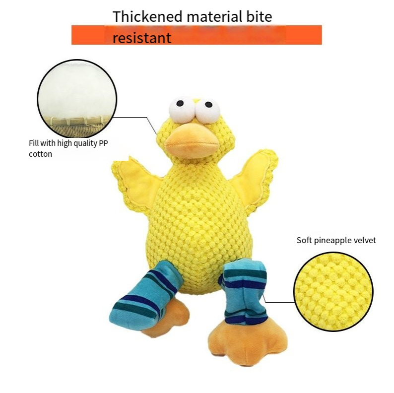 Pet Plush Toy Dog Teeth Grinding and Bite Resistant Cute Animal Voice Dog Toy