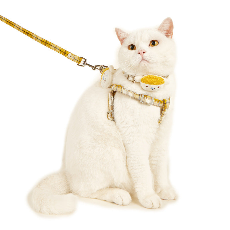 Pet Supplies New Lattice Anti Slip Adjustable Cat Rope Dog Rope Vest Lattice Cat Traction Rope