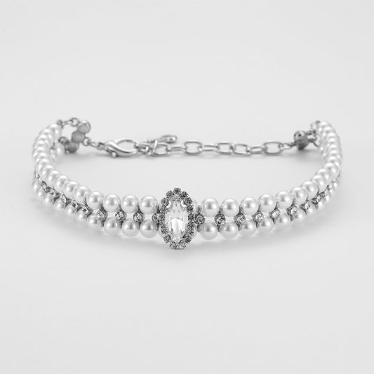 ETHIN Pet Dog Diamond Necklace Collar Puppy Pearl Collar Cat Wedding Luxury Collars Rhinestone Necklace For Pet Dogs Cats
