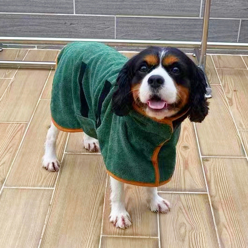 Pet Bathrobe Microfiber Quick-Drying No Hair Loss Pet Dog Cat Bath Absorbent Towel Bathrobe
