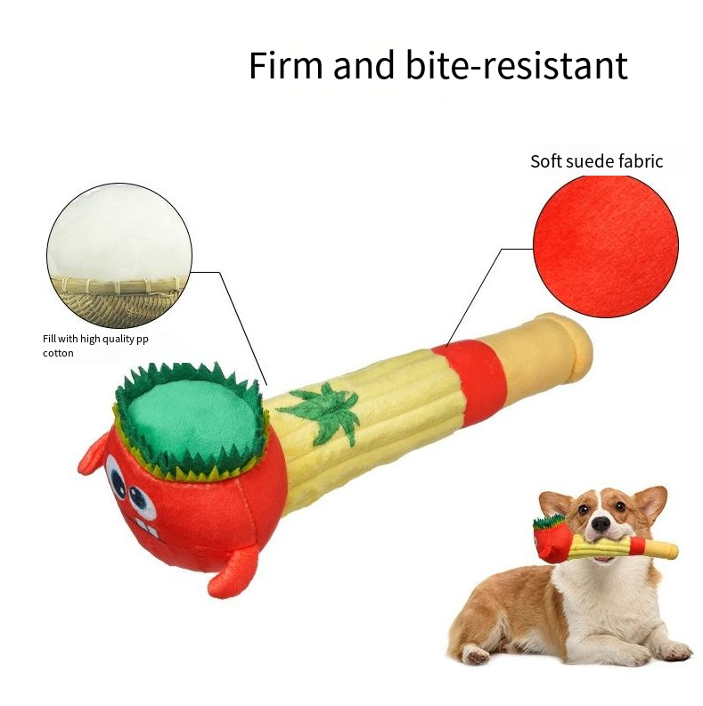 Pet dog puzzle toy bite resistant pipe doll small and medium-sized dog plush sound toy