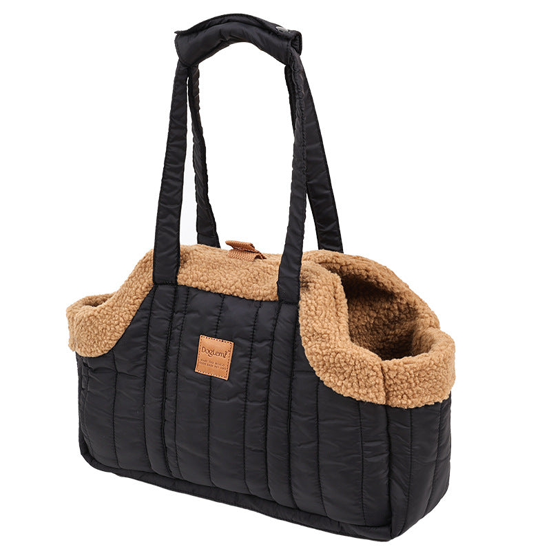 Pet Carrier Handheld Winter Thickened Portable Large Capacity Car Mount Sterilized Crossbody Bag for Dogs Outdoor Pet Bag
