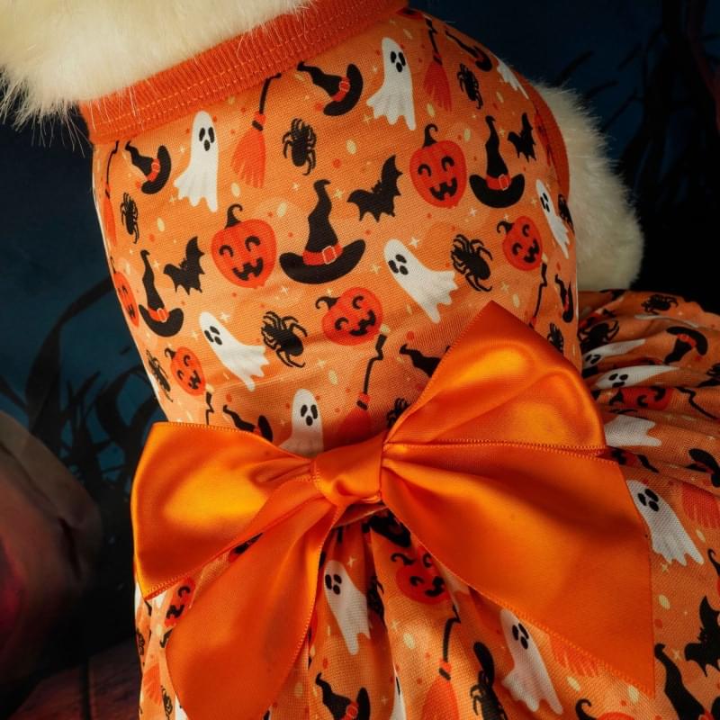 Halloween Pet Costume Pumpkin Bat Design Dog Clothing