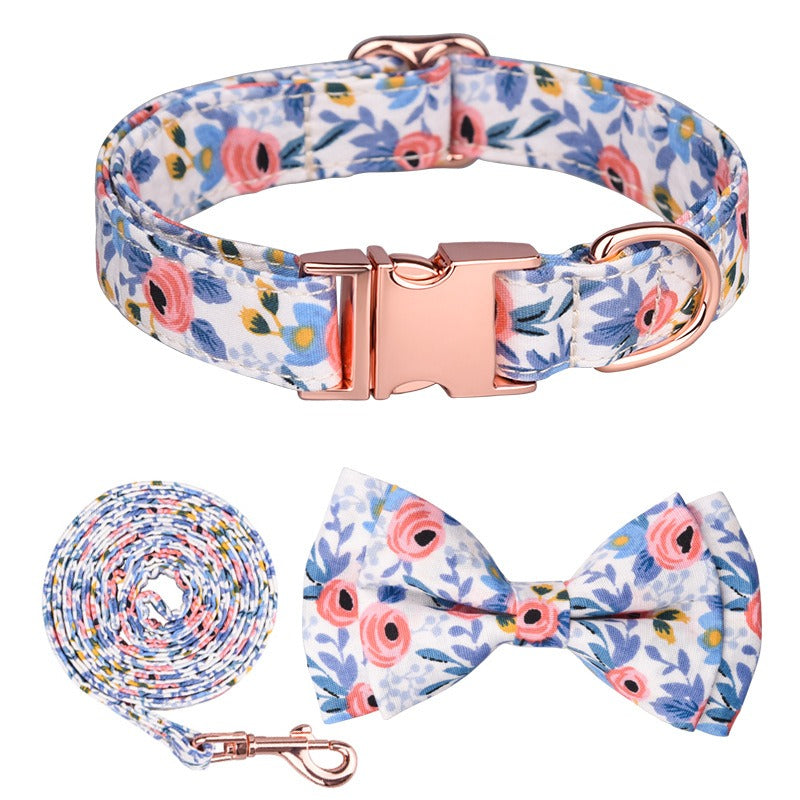 Sunflower Pet Collar Cotton Breathable Dog Collar Zou Ju Printed Neck Ring Pet Supplies