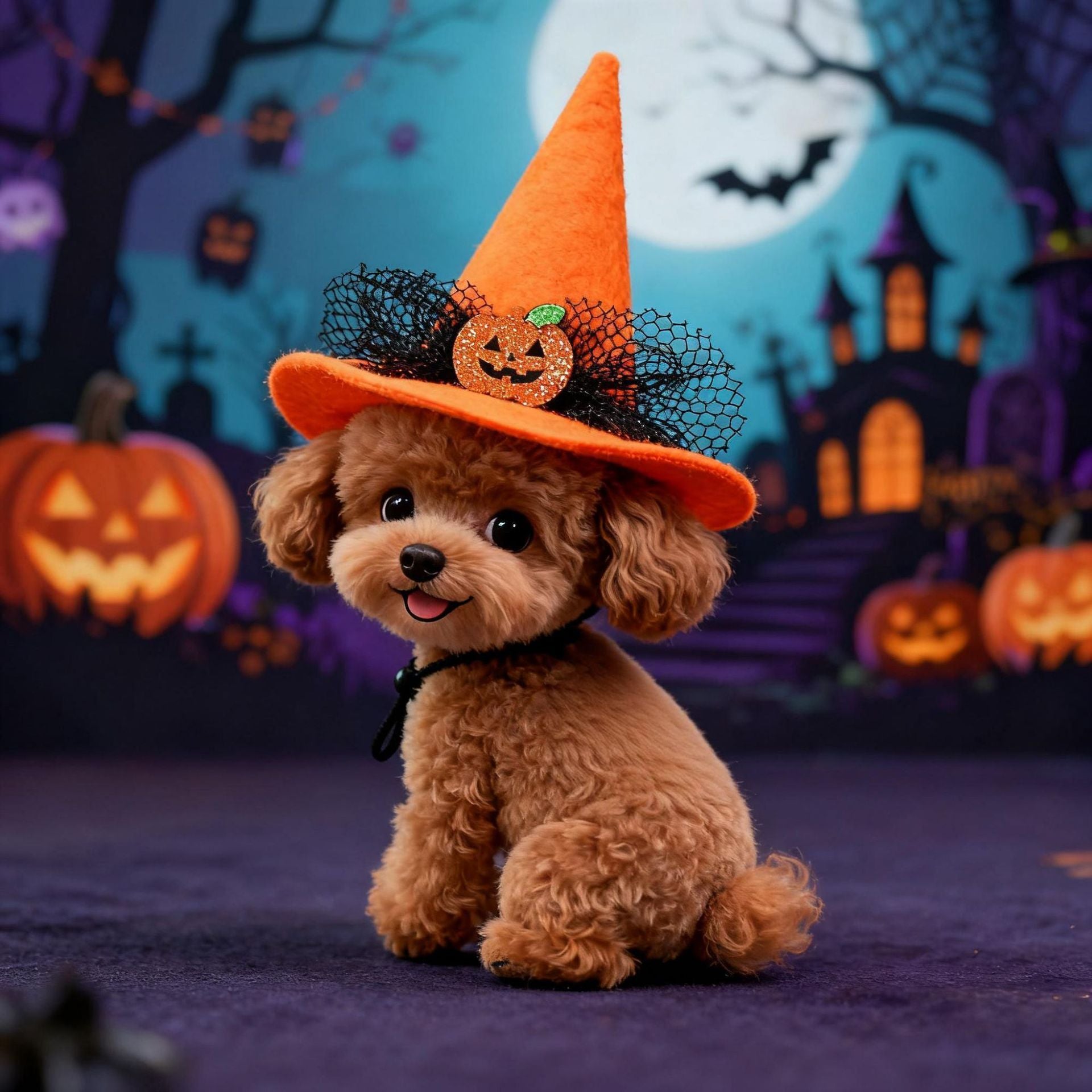 Pet Halloween Hat Creative Pumpkin Devil Spider New Stock  Rabbit Pet Dog