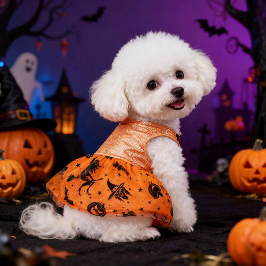 Pet Clothes Halloween Shiny Series Laser Craft Clothing Party Festival Outfit Cute Pet Fashion Trendy Pet Wear
