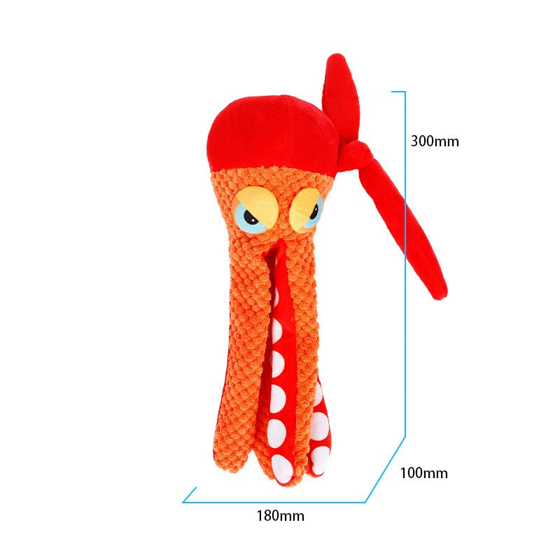 Pet plush toy octopus dog puzzle bite resistant sound toy octopus