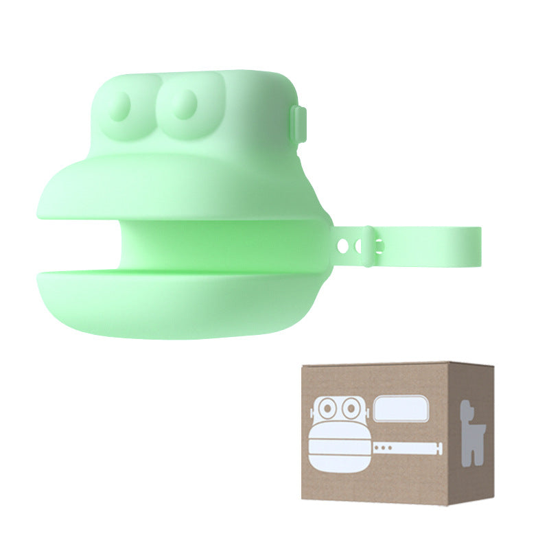 New Creative Frog Shaped Toilet Collector Portable Dog Feces Toilet Collector with Bin Bag Pet Toilet Holder