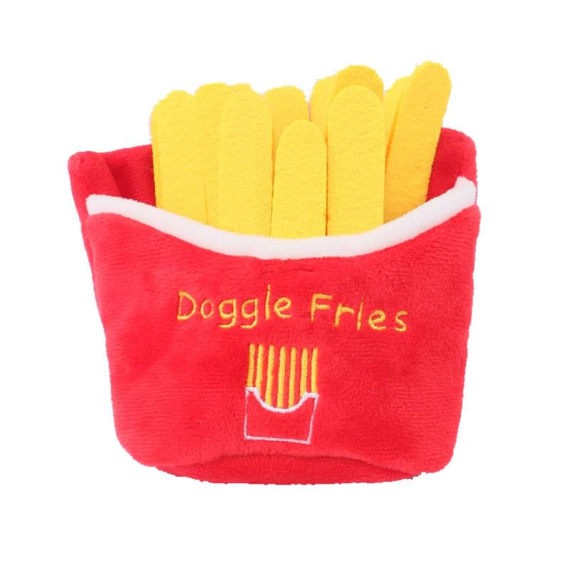 Pet Plush Toy Simulation Pizza Hamburger Steak Ice Cream French Fries Sound Dog Toy Pet Product