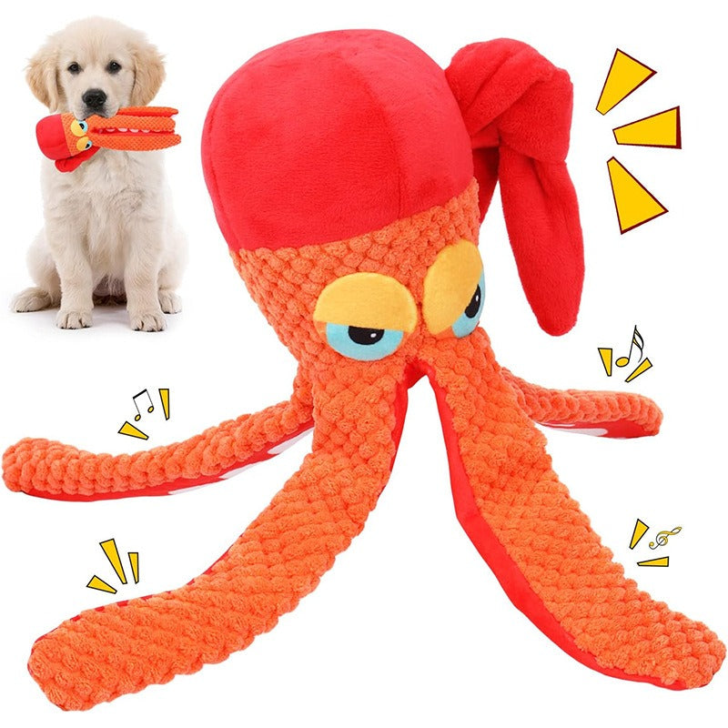 Pet plush toy octopus dog puzzle bite resistant sound toy octopus