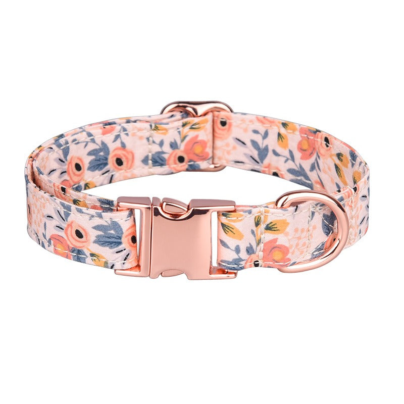 Sunflower Pet Collar Cotton Breathable Dog Collar Zou Ju Printed Neck Ring Pet Supplies