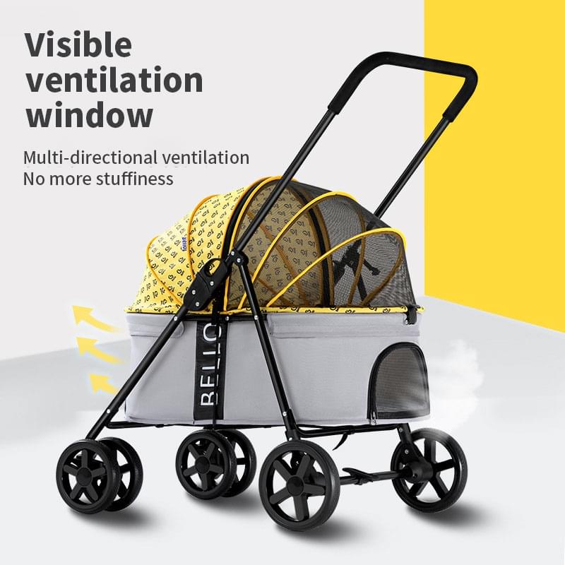 Pet Stroller Dog Stroller Pet Car Dog Lightweight Foldable Dog Walking Corgi Out