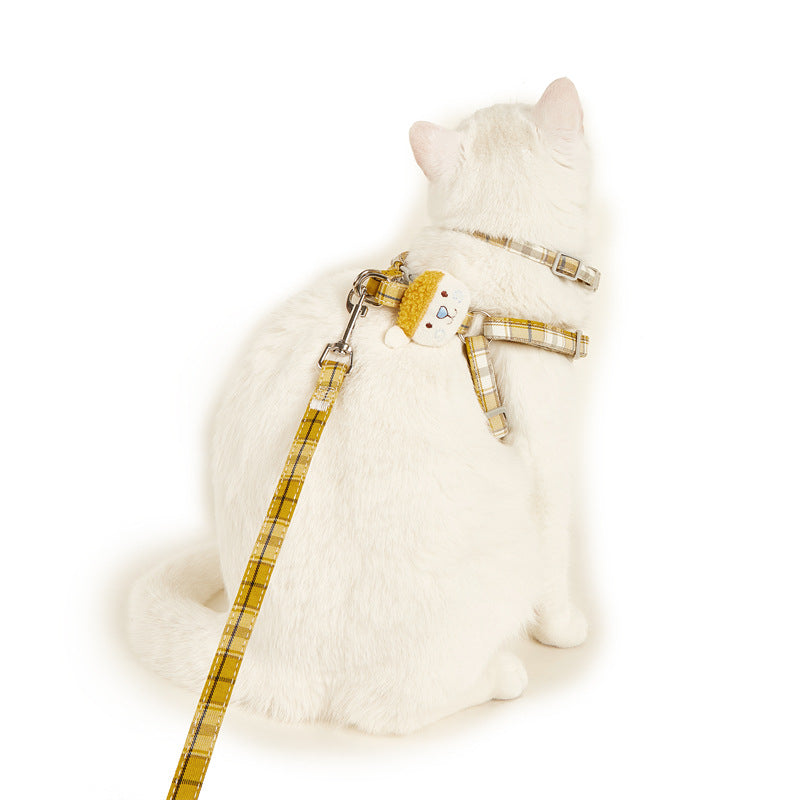 Pet Supplies New Lattice Anti Slip Adjustable Cat Rope Dog Rope Vest Lattice Cat Traction Rope
