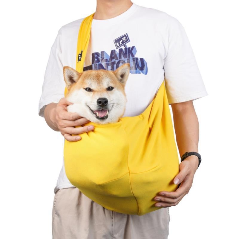 Crossbody breathable dog folding pet bag with large capacity pet supplies portable cat bag for outdoor use