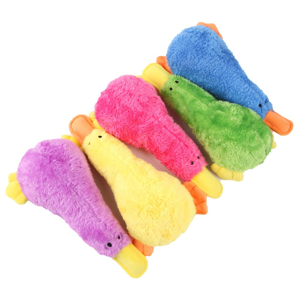 Pet Plush Soundmaking Toy Dog Bites Duck to vent Cartoon Wing less Bird Toy
