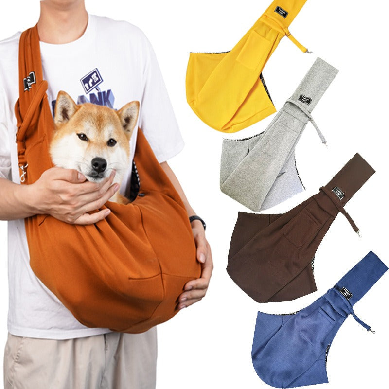 Crossbody breathable dog folding pet bag with large capacity pet supplies portable cat bag for outdoor use