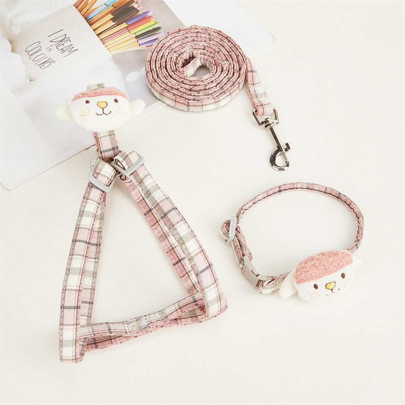 Pet Supplies New Lattice Anti Slip Adjustable Cat Rope Dog Rope Vest Lattice Cat Traction Rope