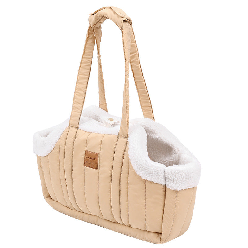 Pet Carrier Handheld Winter Thickened Portable Large Capacity Car Mount Sterilized Crossbody Bag for Dogs Outdoor Pet Bag