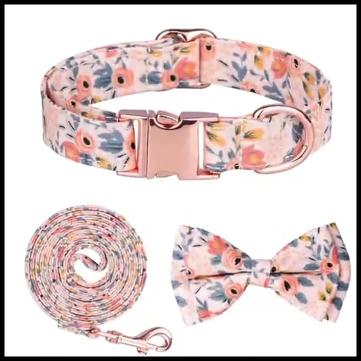 Sunflower Pet Collar Cotton Breathable Dog Collar Zou Ju Printed Neck Ring Pet Supplies
